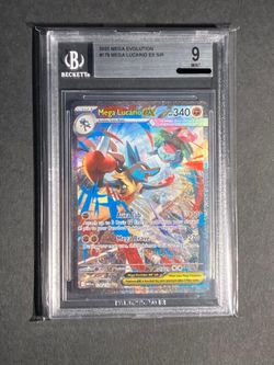 2025 Mega Evolution #179 Mega Lucario EX SIR Beckett 9 Mint