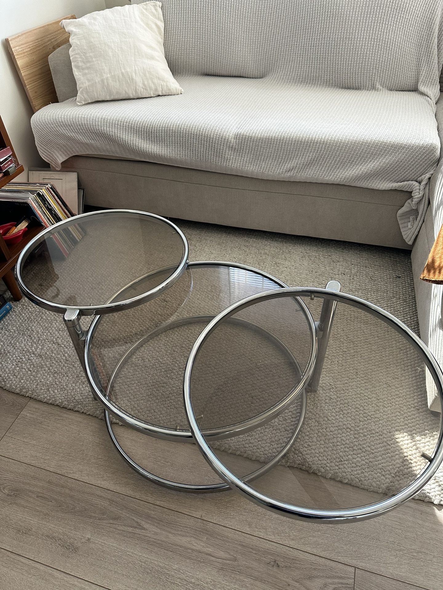MCM 70’s Chrome Milo Baughman Swivel Coffee Table