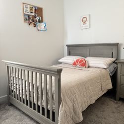3 In 1 Full Size Bedroom Set Crib Convertible 