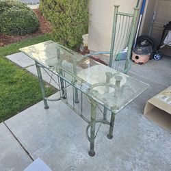Glass table set