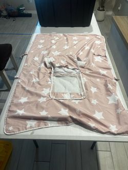 Pink Star Print Baby Portable Changing Pad