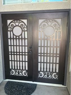 Steel security doors