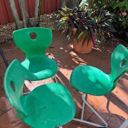 FREE outdoor green chairs (set of 3)