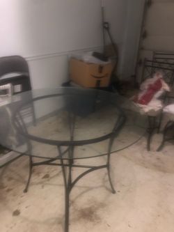 Glass Top Dining Set