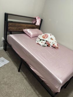 Queen Size Bed Frame with Headboard