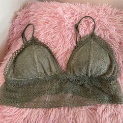 Victoria secret lace Olive green color bralette Sz Small