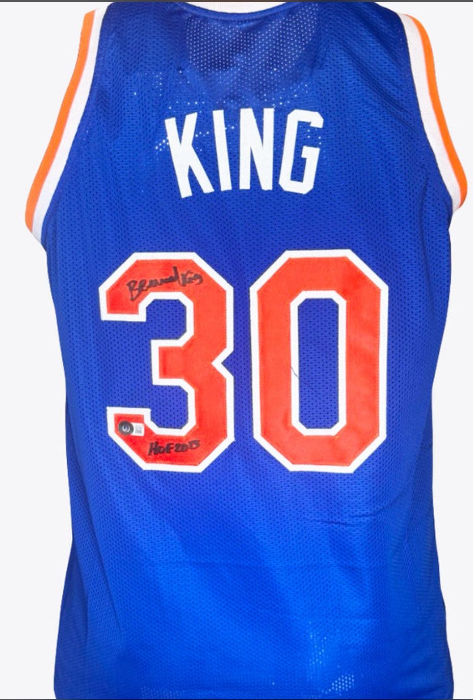Bernard King Autographed Jersey – “HOF 2013” Inscription – New York Knicks – Certified Authentic