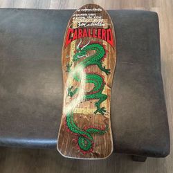 Skate Deck Signed Steve Caballero Powell Peralta Chinese Dragon Brown Autograph.