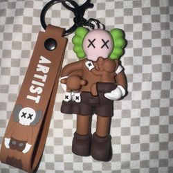 KAWS Keychain With Wrist Strap And Bag Clip 