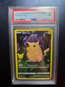 PSA 9 Pikachu Full Art 2021 Pokemon Celebrations #005