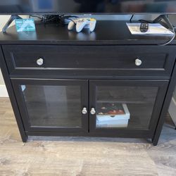 Black, Dark Brown TV Stand / Entertainment Center