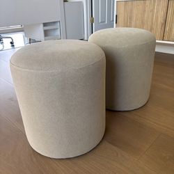 Auburn Camel Ottoman from West Elm (2 available)