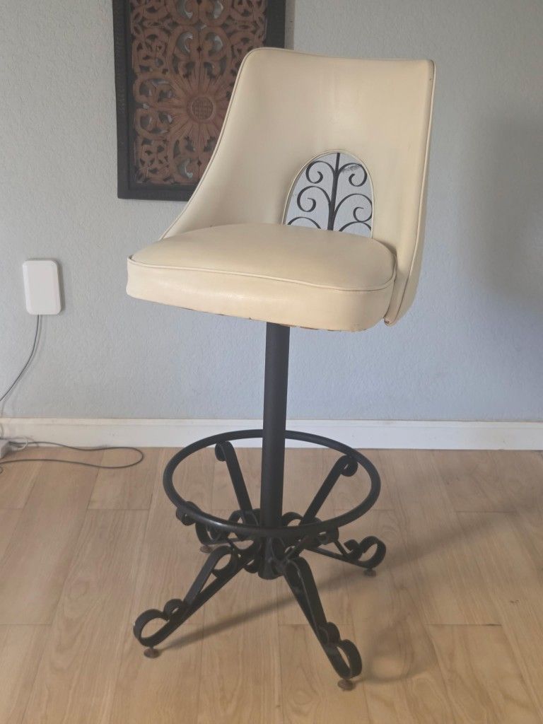 Set of 3 vintage mcm mid century modern bar stools 1960s