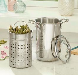 Princess House 3qt Mini Stockpot with Steaming Basket (10643) New!