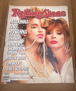 Madonna and Rosanna Arquette - Vintage Rolling Stone Magazine - May 9 1985, Issue 447