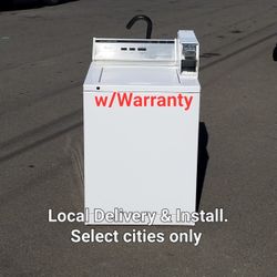 Clean Good Working Whirlpool Coin Operated Commercial Washer 