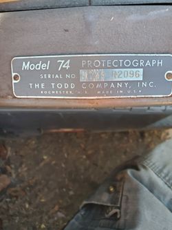 Todd And Co. Protectograph 