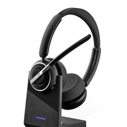 Bluetooth Headset, V5.2 Wireless Headset with AI Noise Cancellation Microphone,