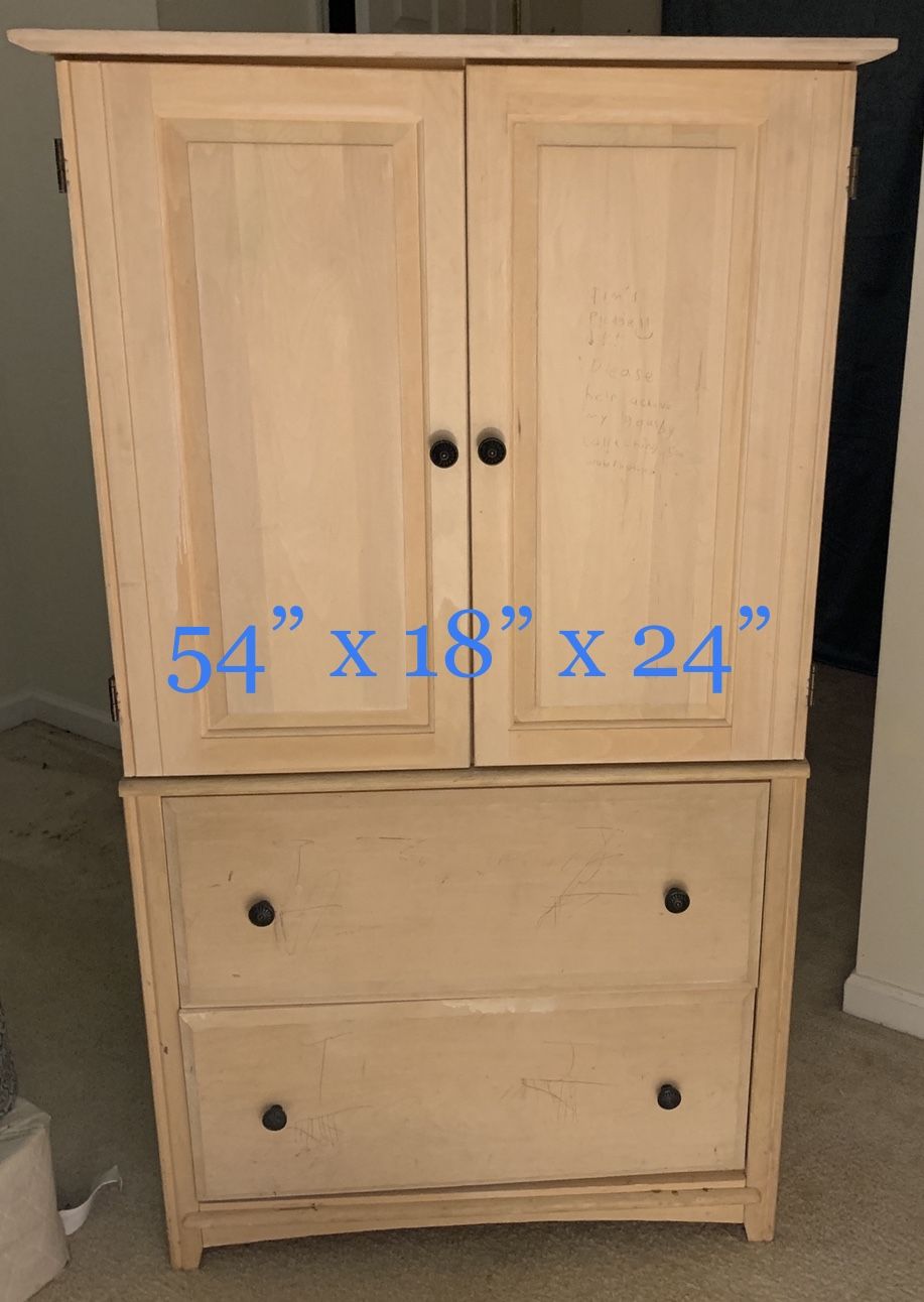 Moving Sale! Sunday Price Armoire Dresser Cabinet