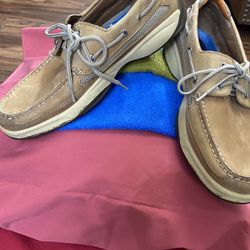 SPERRY TOP SIDER Men’s Size 10.5M Lanyard Tan Casual Boat Deck Shoes 