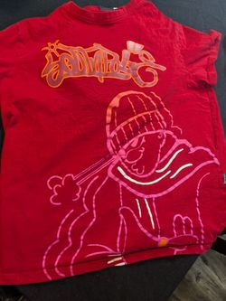 Gorillaz Red Graphic T-Shirt Men's Medium Graffiti Character Band Tee