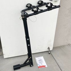 (New) $55 Tile Foldable 2-Bike Rack Mount Bicycle Carrier for 2” Hitch Trucks SUVs 70lbs Max