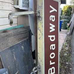 Vintage BROADWAY street Sign