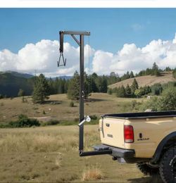 Truck Hitch Game Hoist, 300 lbs. Load Capacity, Hunting Deer Hoist with 2 in. Receiver, 360° Swivel Shaft