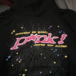 Sp5der Black Pink Hoodie