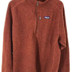 Patagonia Better Sweater Red Long Sleeve 1/2 Zip Pullover Sweater Men Size 2XL