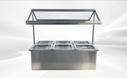 6 pan Compartment Bar Condiment Dispenser sauce station cc166