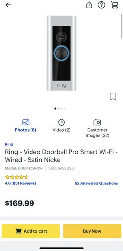 Ring - Video Doorbell Pro Smart Wi-Fi - Wired With Alarm Base Station