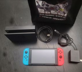 ​Nintendo Switch V2 Console Bundle (Neon Blue/Red) - Complete & Ready to Play!