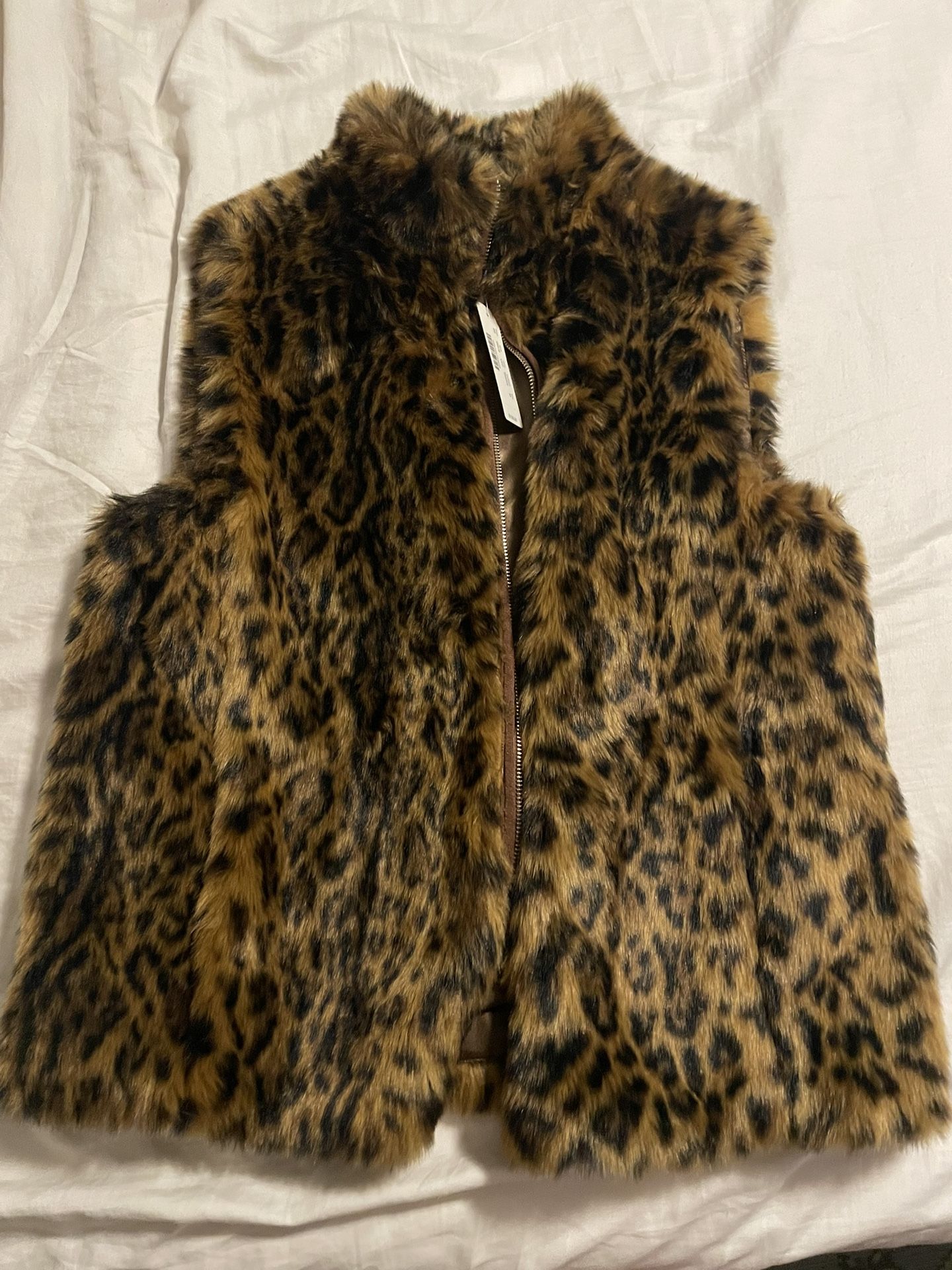 Jcrew Leopard Fur Vest 