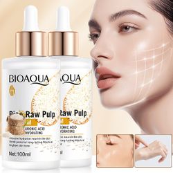 2pcs Rice Puree Hyaluronic Acid Moisturizing Essence Moisturizing Essence Brightens and Firms Skin Suitable for All Skin Types
