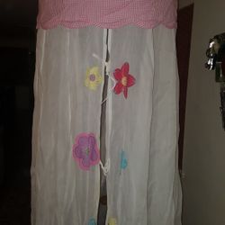 Pink & White gingham canopy