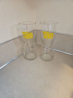 "Enjoy Tab" Hourglass Glasses Vintage 