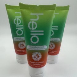 Hello Kids Magical Mermaid Fluoride Toothpaste Orange Dreamsicle Flavor 3 pack