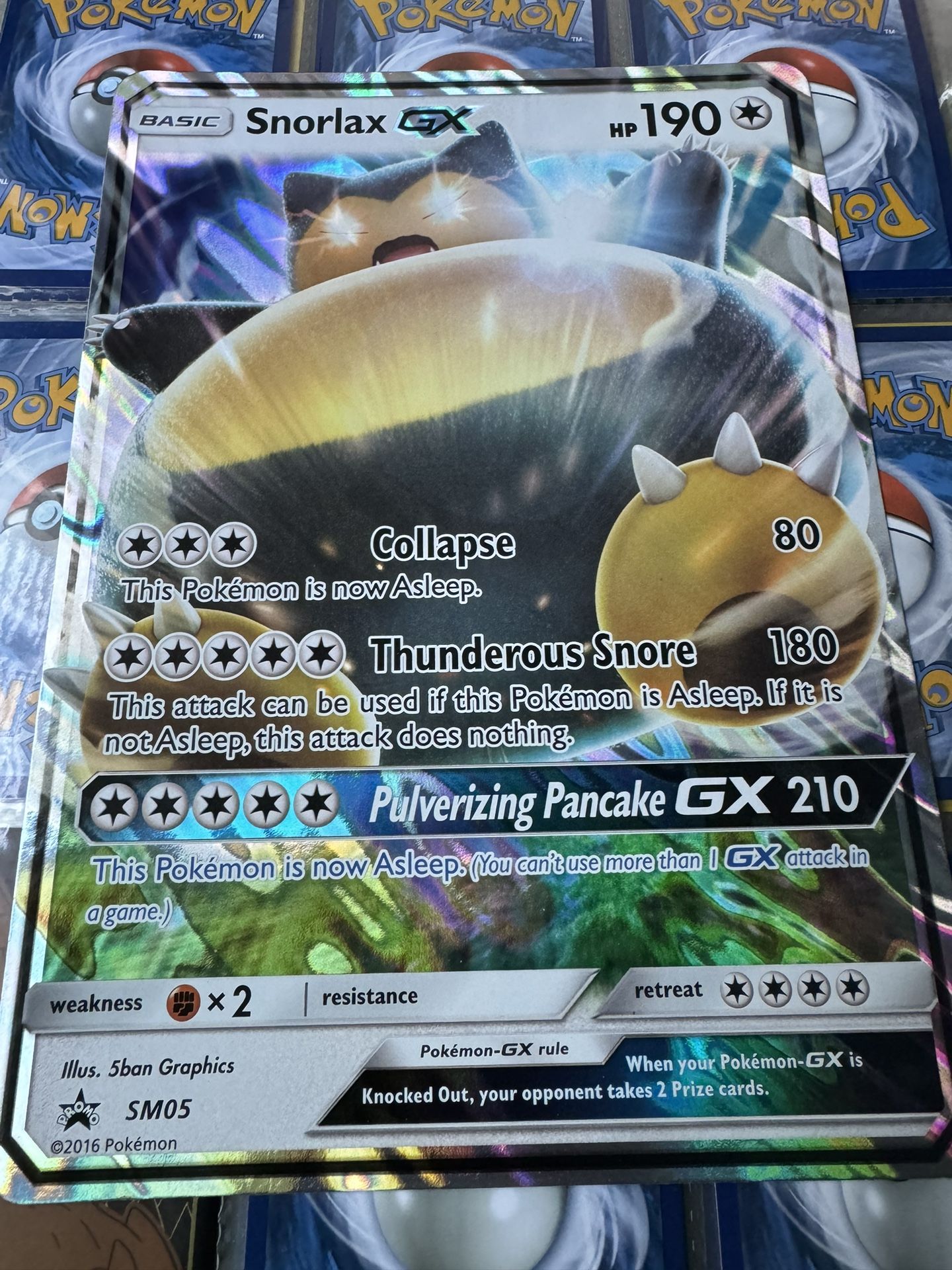 Jumbo Pokemon Card GX Snorlax