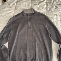 Van Heusen Quarter Zip Up Jacket ( Brown, Size L)