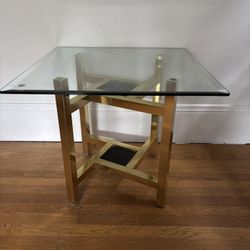 Gold Glass Beveled Table