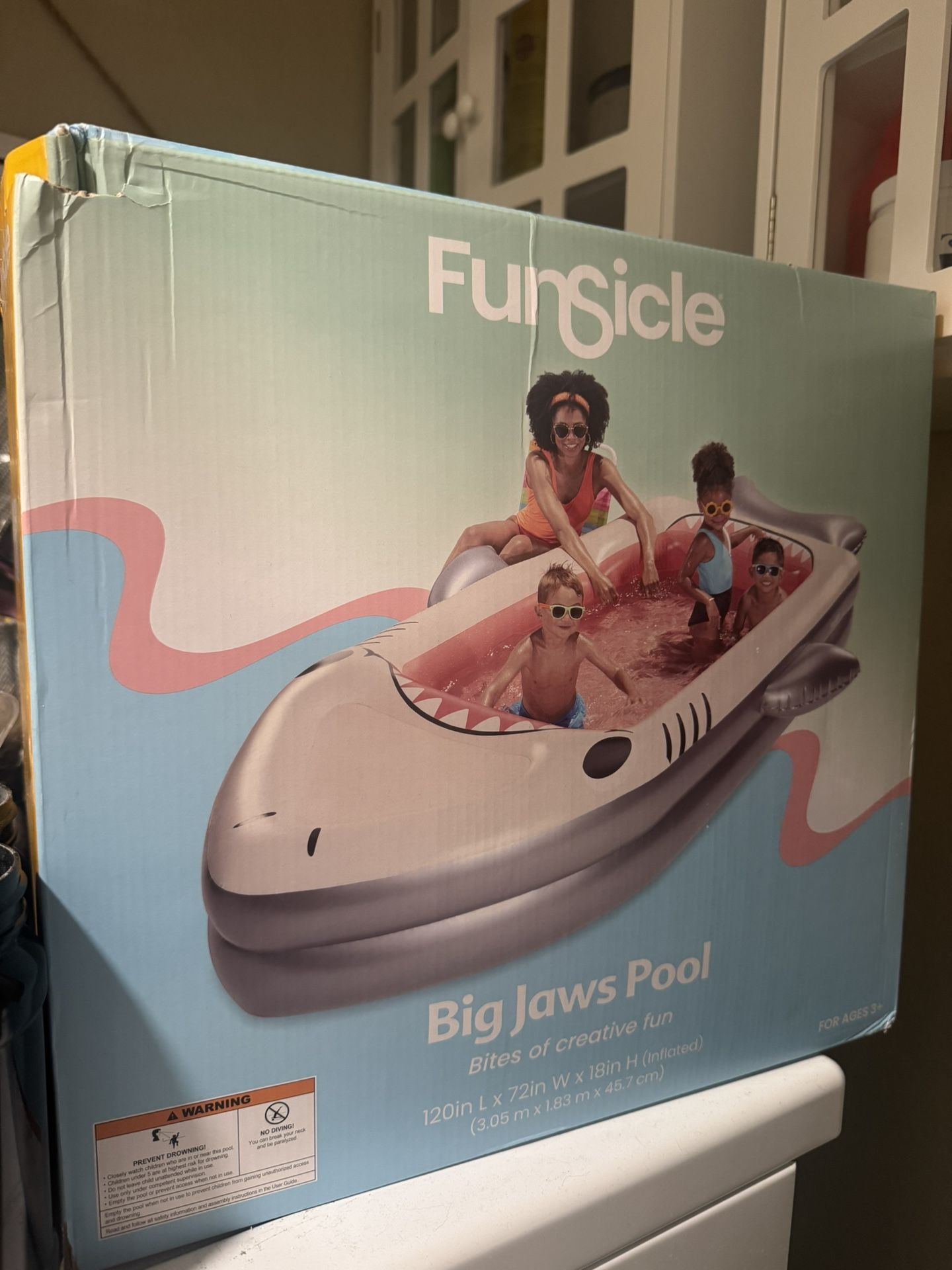 New In Box Large Inflatable Pool shark