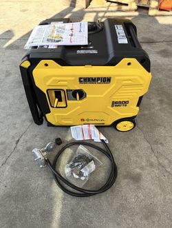 Champion Power Equipment 6500-Watt Recoil Start Gasoline and Propane Powered Dual Fuel Inverter Portable