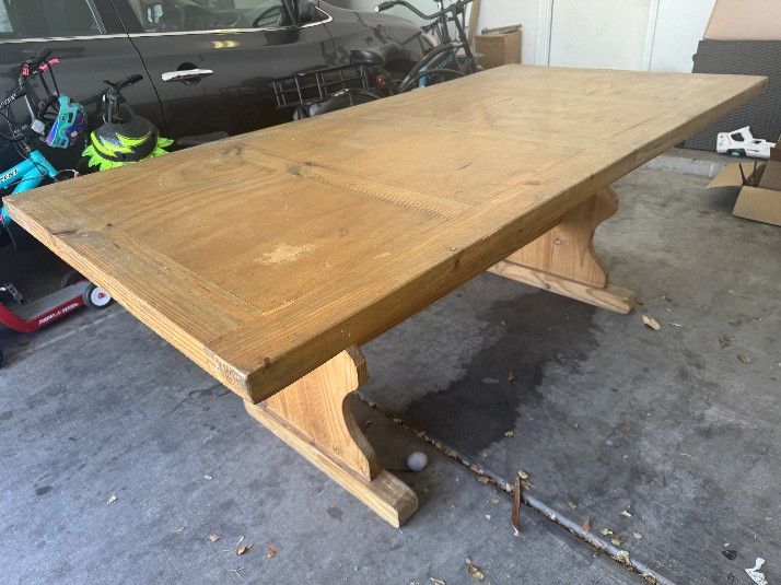 Farmhouse Style Wood Dining / Kitchen Table