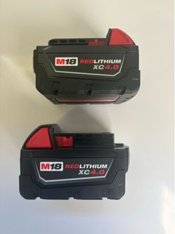 Milwaukee M18 18-Volt 4.0 Ah Lithium-Ion XC Extended Capacity Battery 2-Pack