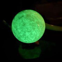 1486g Green Luminous In Glow In The Dark Stone Crystal Sphere High Quality!