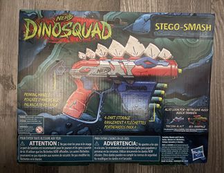 Nerf DinoSquad Stegosmash Dart Blaster, 4-Dart Storage, 5 Official Nerf  Darts, Dinosaur Design, Stegosaurus Spikes - Nerf