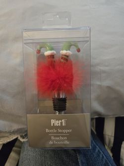 New. Pier 1. Holiday Bottle Stopper.
