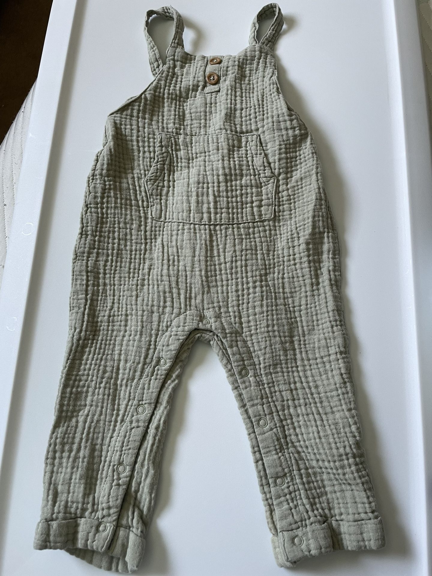 Baby Girls Size 6-9 Months Sage Green Jumpsuit