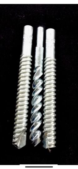 3 - 5/8 6inc Steel, Masonary Drill Bits New